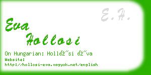 eva hollosi business card